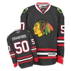 Youth Chicago Blackhawks Corey Crawford #50 Black Alternate Jersey