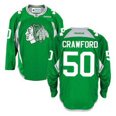 Chicago Blackhawks Corey Crawford #50 Green Practice Jersey