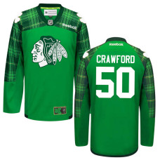 Chicago Blackhawks Corey Crawford #50 Green St. Patrick's Day Jersey