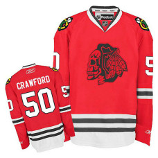 Chicago Blackhawks Corey Crawford #50 Red Red Skull Jersey