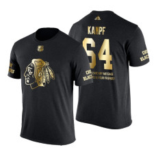 Chicago Blackhawks David Kampf Gold Limited with Message T-Shirt Black