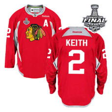 Chicago Blackhawks Duncan Keith #2 Red 2015 Stanley Cup Practice Jersey