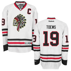 Chicago Blackhawks Jonathan Toews #19 White White Skull Jersey