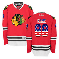 Chicago Blackhawks Patrick Kane #88 Red USA Flag Fashion Jersey