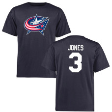 Columbus Blue Jackets Seth Jones #3 Blue Short Sleeve Logo T-Shirt