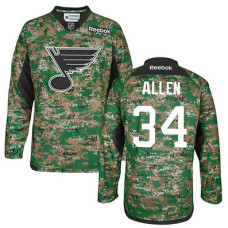 St. Louis Blues Jake Allen #34 Camo Veteran's Day Jersey