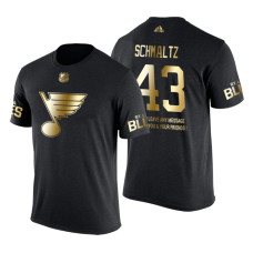 St. Louis Blues Jordan Schmaltz Gold Limited with Message T-Shirt Black