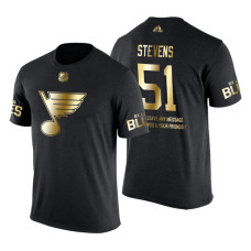 St. Louis Blues Nolan Stevens Gold Limited with Message T-Shirt Black