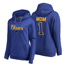 St. Louis Blues 2018 Fanatics Mother's Day Number 1 Mom Pullover Hoodie Royal