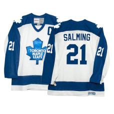 Toronto Maple Leafs Borje Salming #21 White CCM Vintage Throwback Jersey