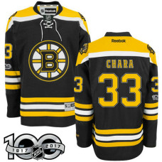 Boston Bruins #33 Zdeno Chara Black 2017 Anniversary Patch Player Jersey