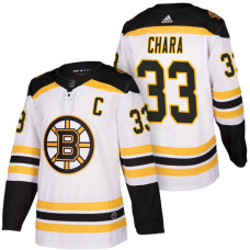 Boston Bruins #33 Zdeno Chara White 2018 Season Authentic Team Away Jersey