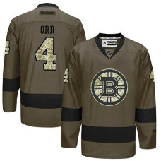 Boston Bruins Bobby Orr #4 Green Camo Player Jersey