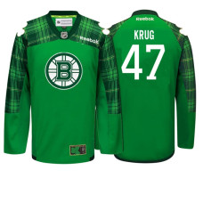 Boston Bruins #47 Torey Krug Kelly Green Patty's Pride St. Patrick's Day Jersey