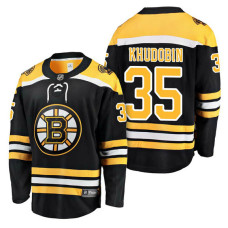 Boston Bruins #35 Breakaway Player Anton Khudobin Jersey Black