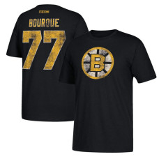 Boston Bruins Black Ray Bourque #77 CCM Retired Player Vintage T-shirt