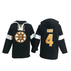 Boston Bruins Bobby Orr #4 Black Pullover Hoodie