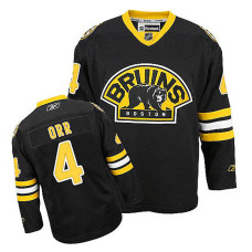 Youth Boston Bruins Bobby Orr #4 Black Alternate Jersey