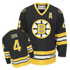 Youth Boston Bruins Bobby Orr #4 Black Throwback Jersey