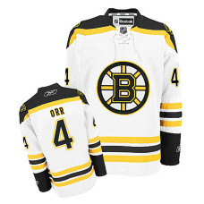 Boston Bruins Bobby Orr #4 White Away Jersey