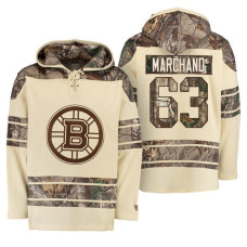 Boston Bruins Old Time Natural Realtree Camo Brad Marchand #63 Hoodie