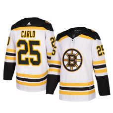 Boston Bruins #25 White Authentic Away Brandon Carlo Jersey