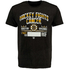 Boston Bruins Charcoal Hockey Fights Cancer Old Time Throwback T-shirt