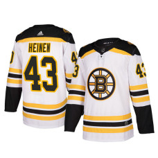 Boston Bruins #43 White Authentic Away Danton Heinen Jersey