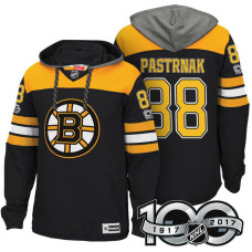 Boston Bruins #88 David Pastrnak Black Anniversary Classic Patch Hoodie