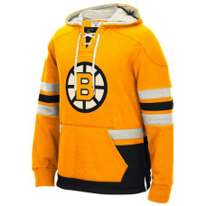 Boston Bruins Orange Fleece Lace Pullover Hoodie