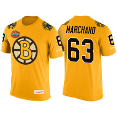 Boston Bruins Gold Brad Marchand #63 New Season Throwback Player T-shirt Mitchell & Ness