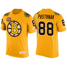 Boston Bruins Gold David Pastrnak #88 New Season Throwback Player T-shirt Mitchell & Ness