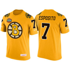 Boston Bruins Gold Phil Esposito #7 New Season Throwback Player T-shirt Mitchell & Ness