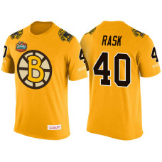 Boston Bruins Gold Tuukka Rask #40 New Season Throwback Player T-shirt Mitchell & Ness