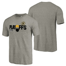 Boston Bruins Grey 2018 Stanley Cup Playoffs Bound Team Tri-blend T-shirt