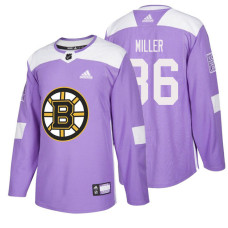 Boston Bruins #86 Kevan Miller Purple Hockey Fights Cancer Authentic Jersey