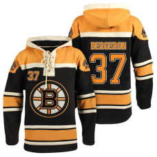 Boston Bruins #37 Patrice Bergeron Black Throwback Pullover Hoodie