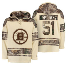 Boston Bruins Old Time Natural Realtree Camo Ryan Spooner #51 Hoodie