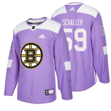 Boston Bruins #59 Tim Schaller Purple Hockey Fights Cancer Authentic Jersey