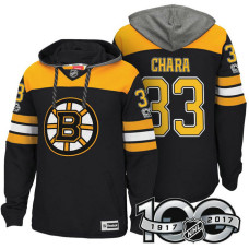 Boston Bruins #33 Zdeno Chara Black Anniversary Classic Patch Hoodie