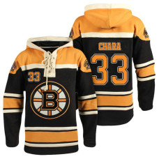 Boston Bruins #33 Zdeno Chara Black Throwback Pullover Hoodie