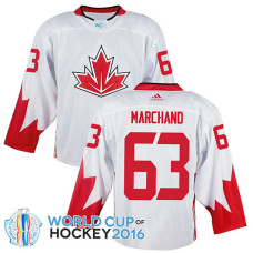 Canada Team Brad Marchand #63 White 2016 World Cup Jersey