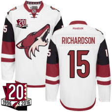 Coyotes #15 Brad Richardson White 20th Anniversary Jersey