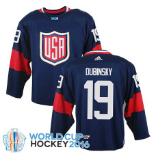 USA Team Brandon Dubinsky #19 Navy Blue 2016 World Cup Jersey