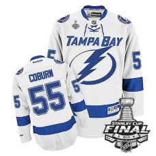 Tampa Bay Lightning Braydon Coburn #55 White 2022 Stanley Cup Away Finals Jersey