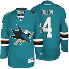 Sharks #4 Brenden Dillon Teal 100th Patch Premier Jersey