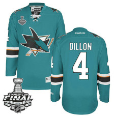 San Jose Sharks Brenden Dillon #4 Teal 2016 Stanley Cup Home Champions Jersey