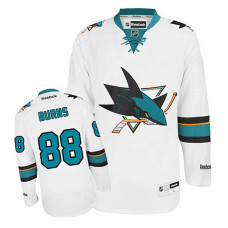 Youth San Jose Sharks Brent Burns #88 White Away Jersey