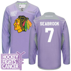 Brent Seabrook Chicago Blackhawks #7 Purple Hockey Fights Cancer Jersey