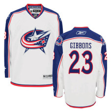 Columbus Blue Jackets Brian Gibbons #23 White Away Jersey